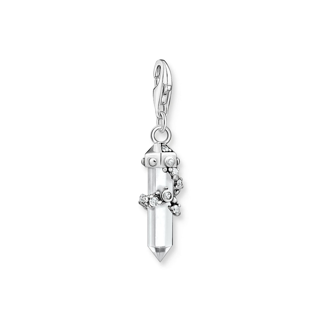 THOMAS SABO Charm pendant milky quartz silver