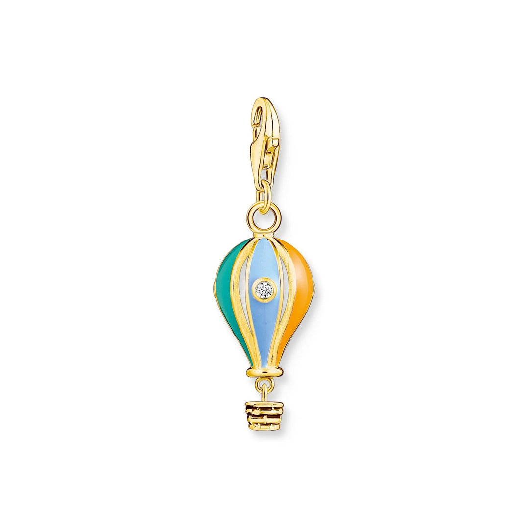 THOMAS SABO Charm Pendant Coloured Hot Air Balloon Gold