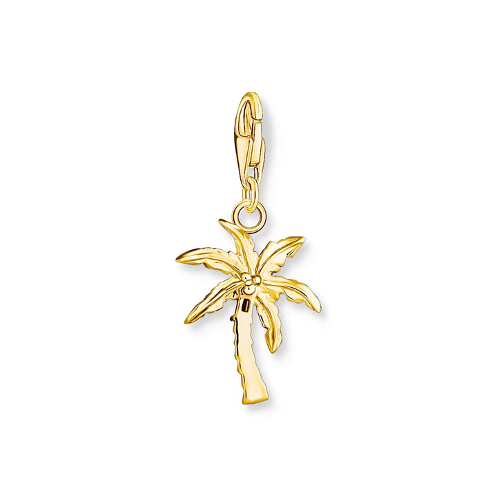 THOMAS SABO Charm Pendant Palm Tree Gold Multicoloured Stone