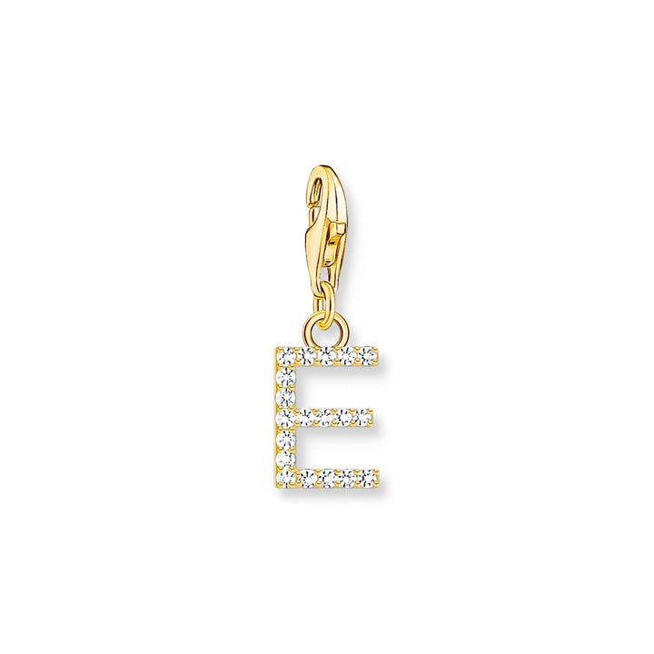 THOMAS SABO Charm Pendant Letter E Gold Plated