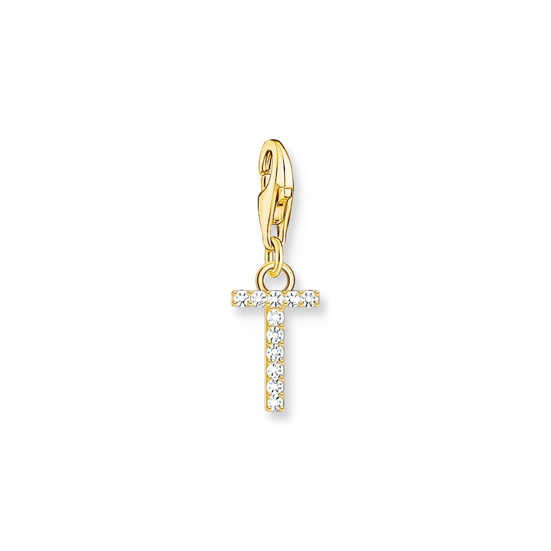 THOMAS SABO Charm Pendant Letter T Gold Plated