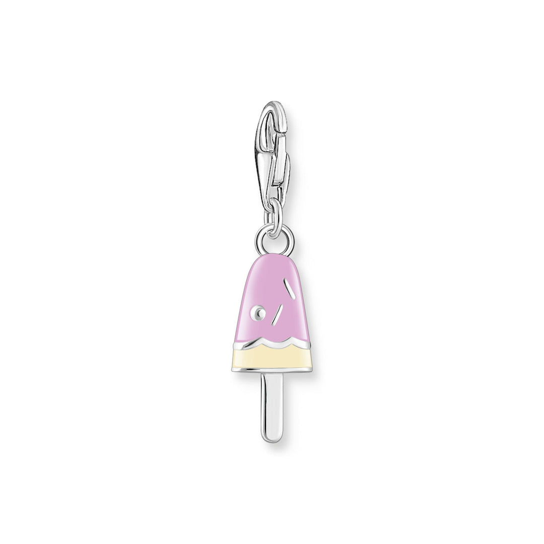 THOMAS SABO Charm Pendant Popsicle with White Stones Silver