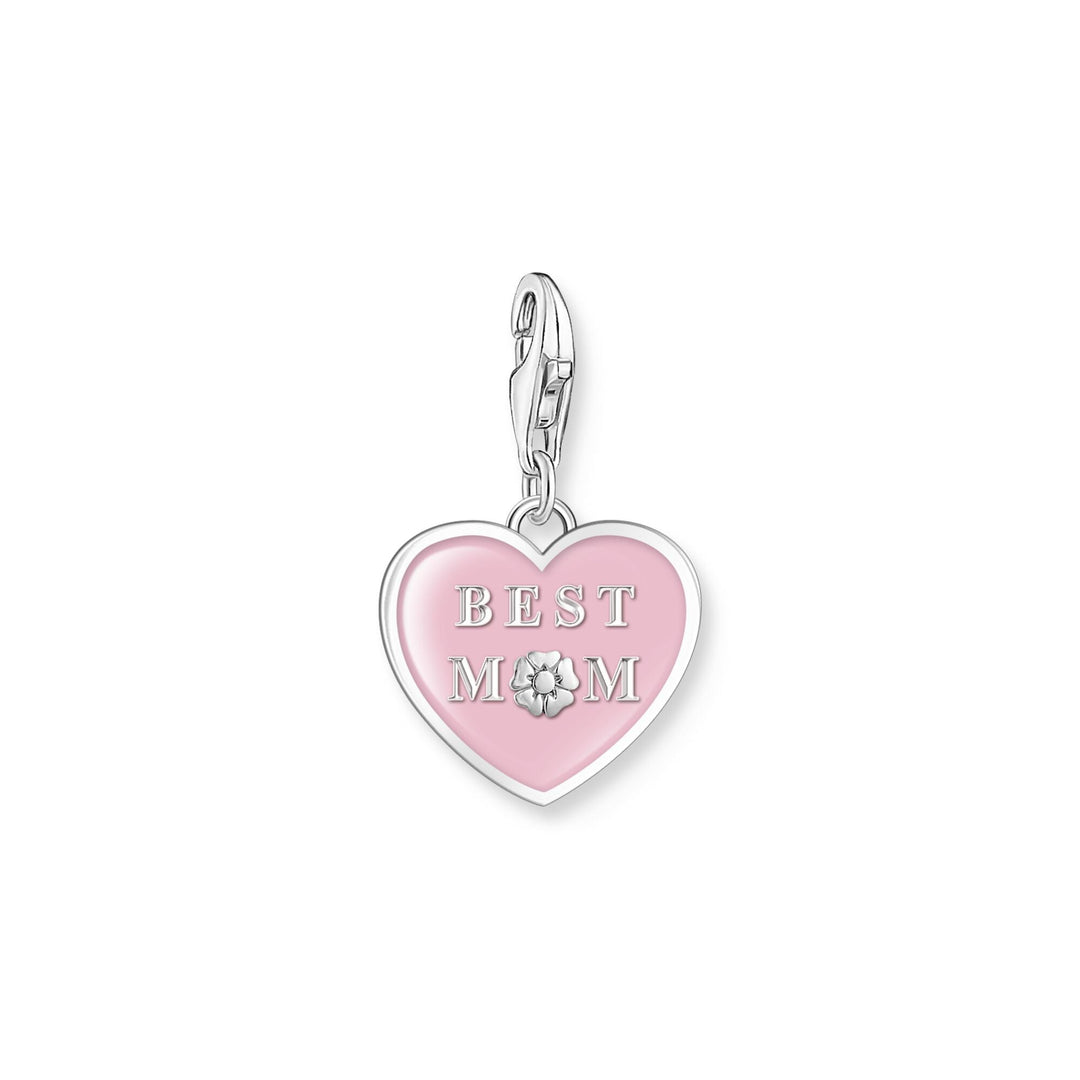 THOMAS SABO Charm Pendant Heart with Best Mom Silver