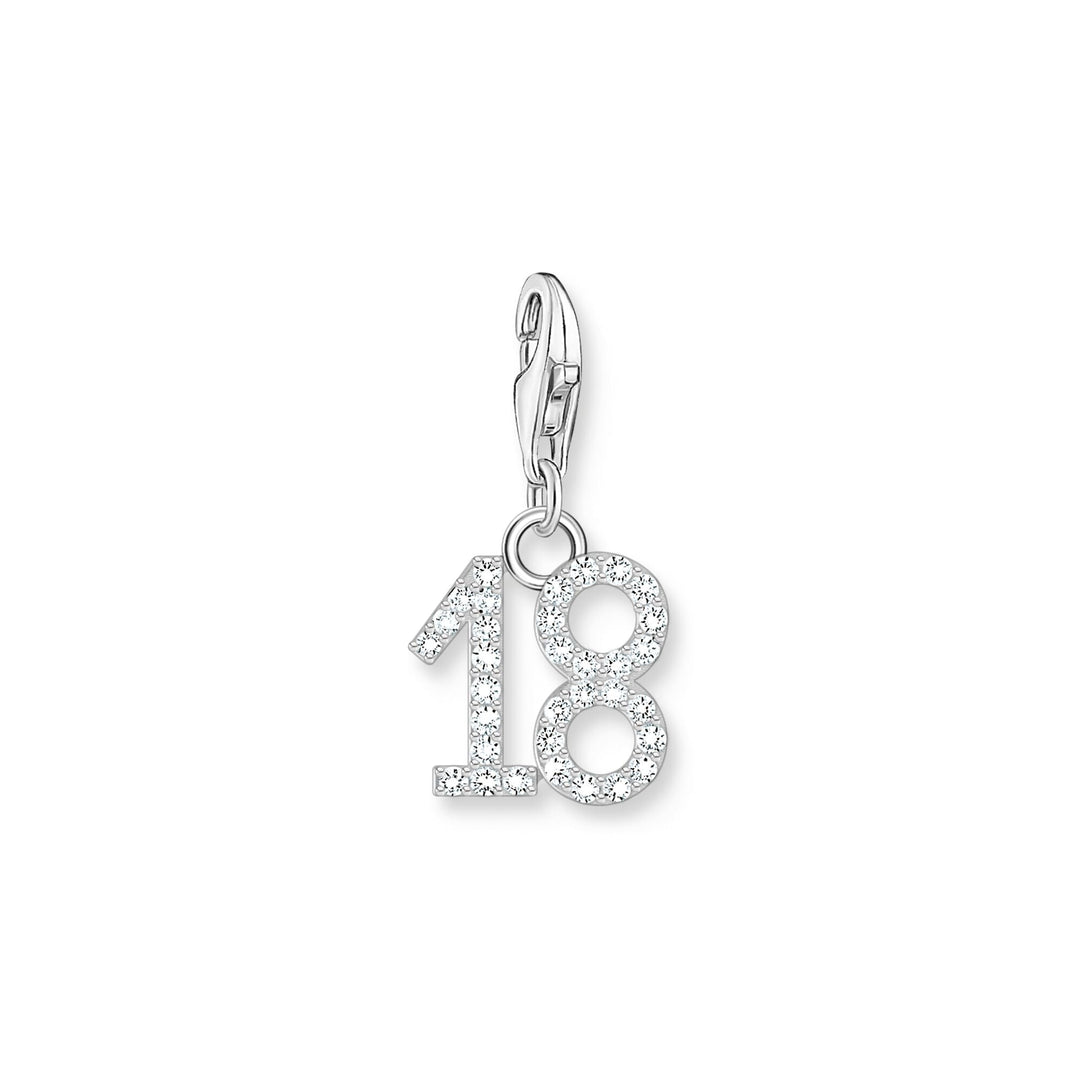 THOMAS SABO Charm Pendant Number "18" Silver