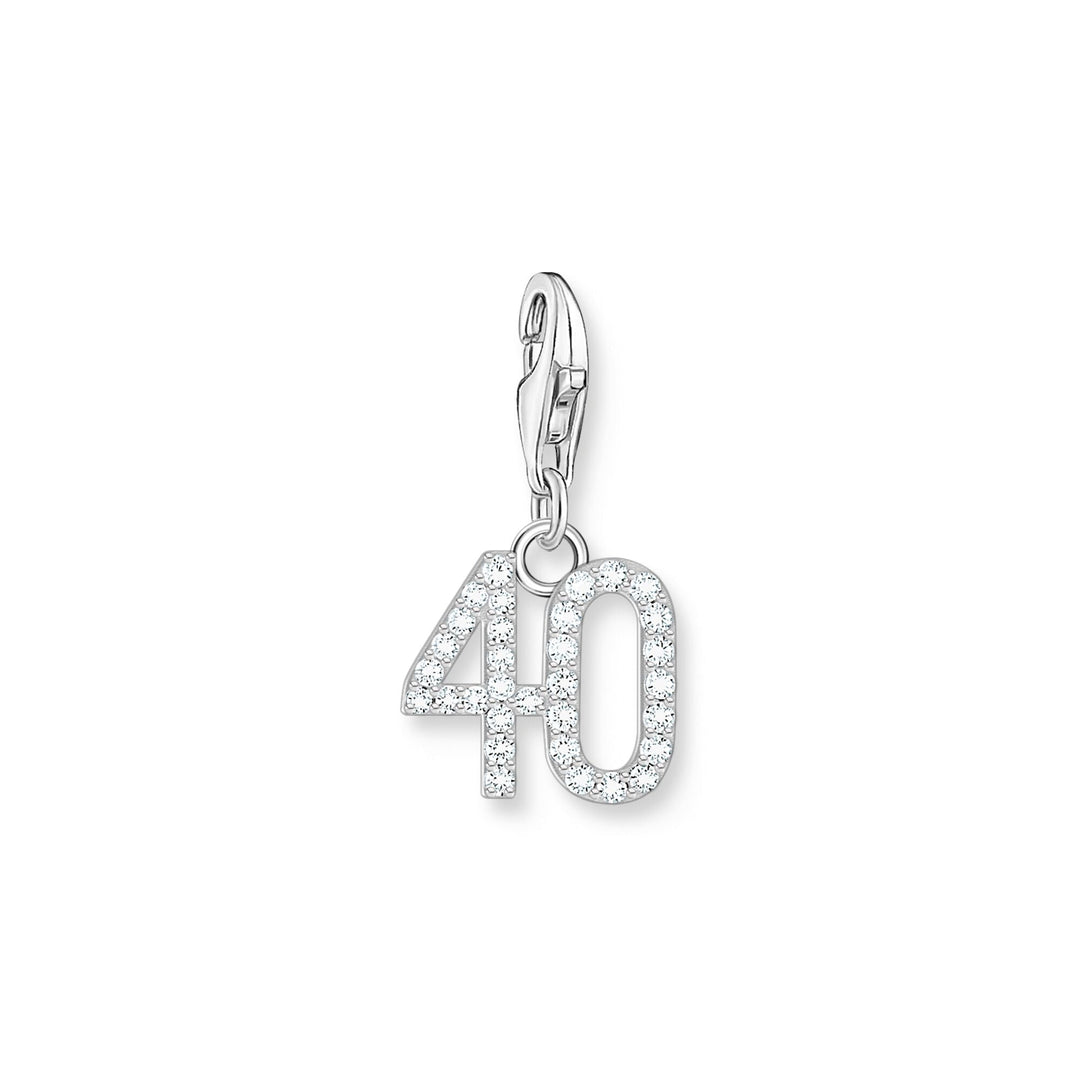 THOMAS SABO Charm Pendant Number "40" Silver