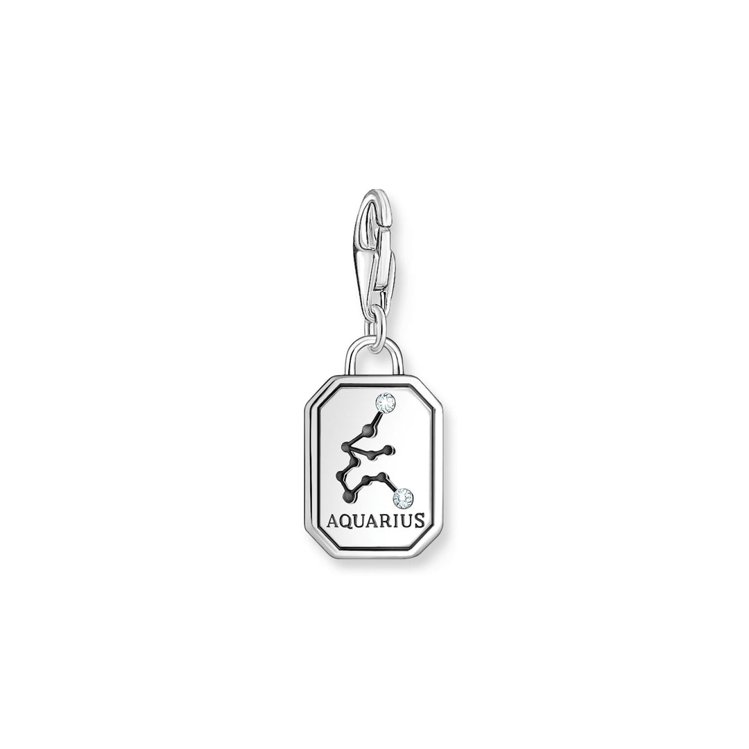 THOMAS SABO Charm Pendant Aquarius Zodiac Sign Silver