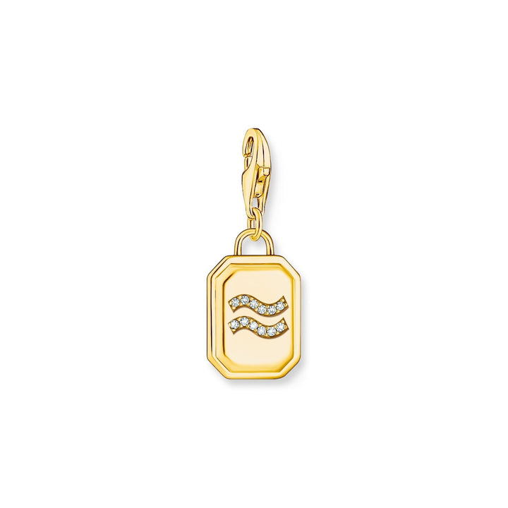 THOMAS SABO Charm Pendant Aquarius Zodiac Sign Gold