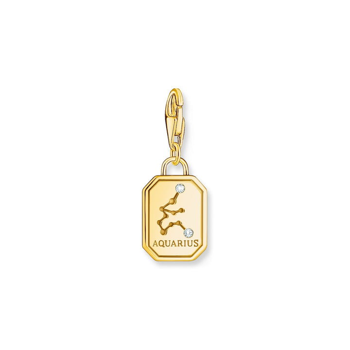 THOMAS SABO Charm Pendant Aquarius Zodiac Sign Gold