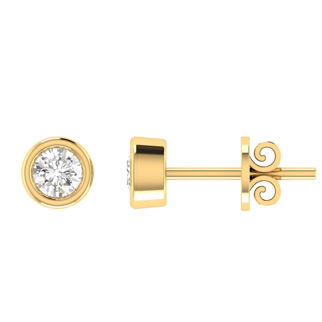 Diamond Stud Earrings with 0.20ct Diamonds in 9K Yellow Gold - 9YBE20