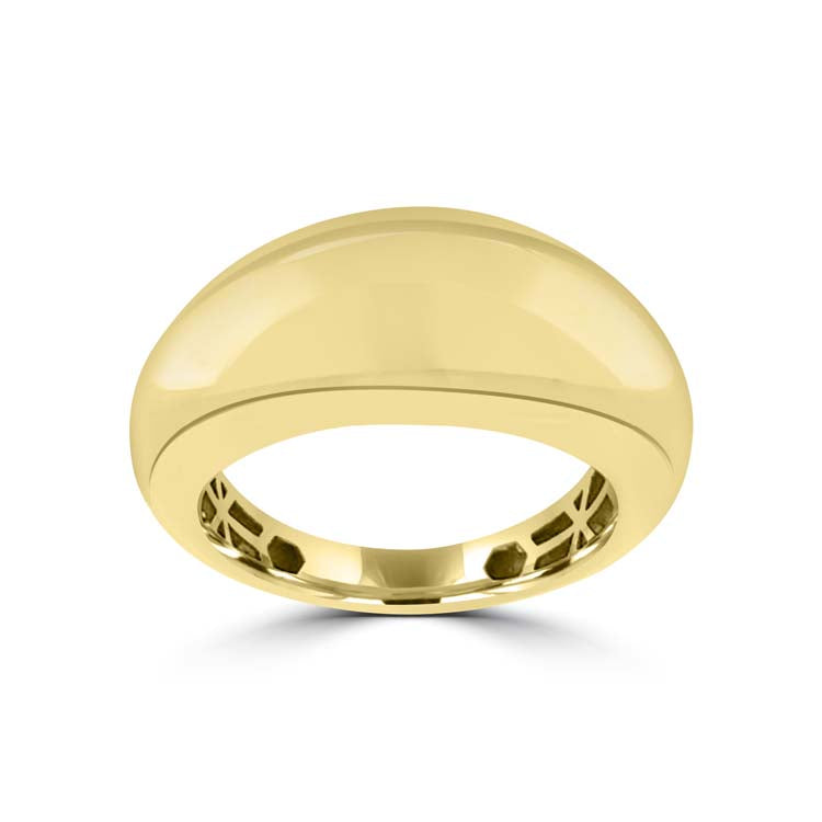 9K Yellow Gold Solid Domed Ring