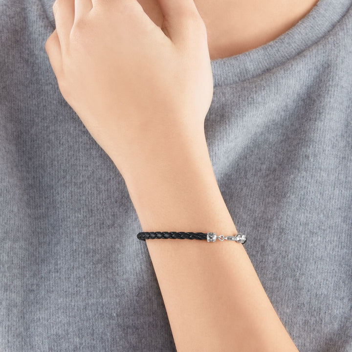 Thomas Sabo Leather Bracelet Black