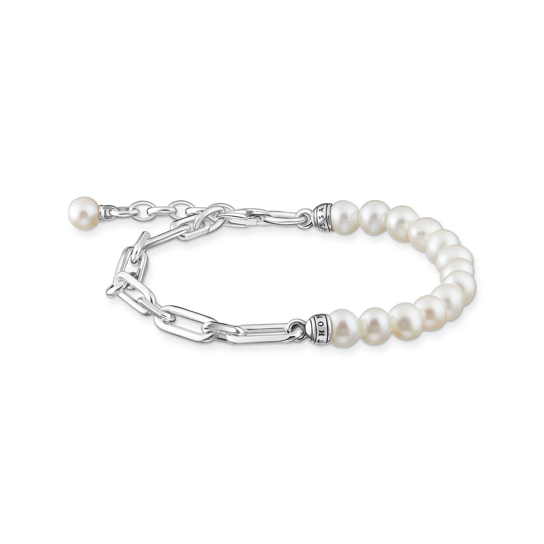 Thomas Sabo Bracelet Links And Pearls Silver