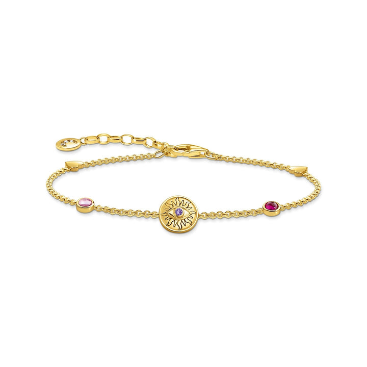 THOMAS SABO Gold Cosmic Sun Coin Bracelet