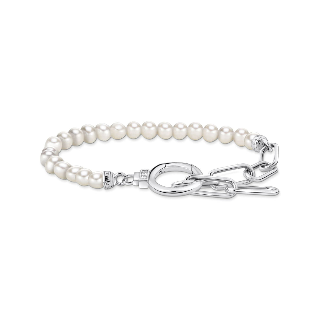 THOMAS SABO Silver Bracelet with Freshwater Cultured Pearls and Zirconia