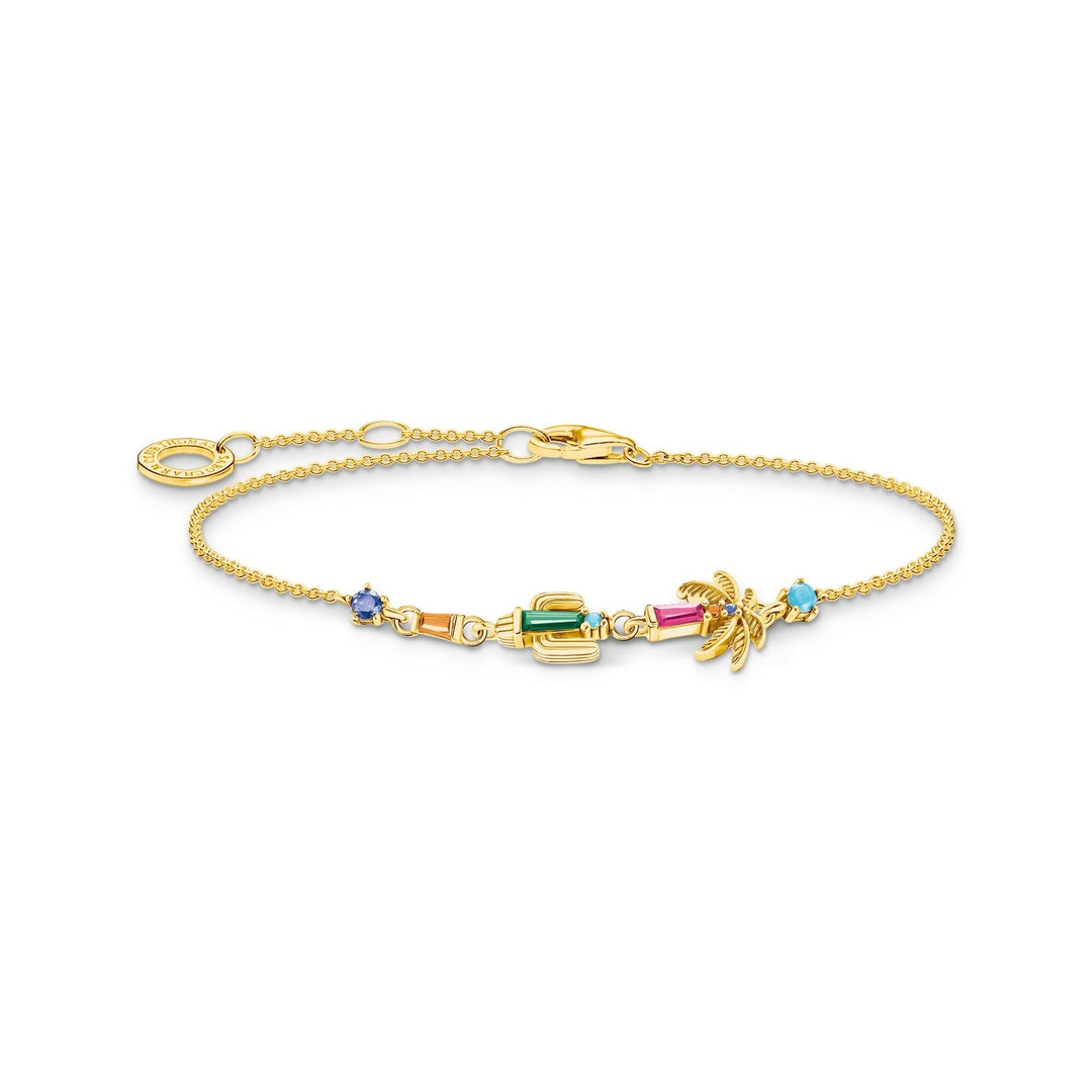 THOMAS SABO Bracelet with colourful palm tree & cactus