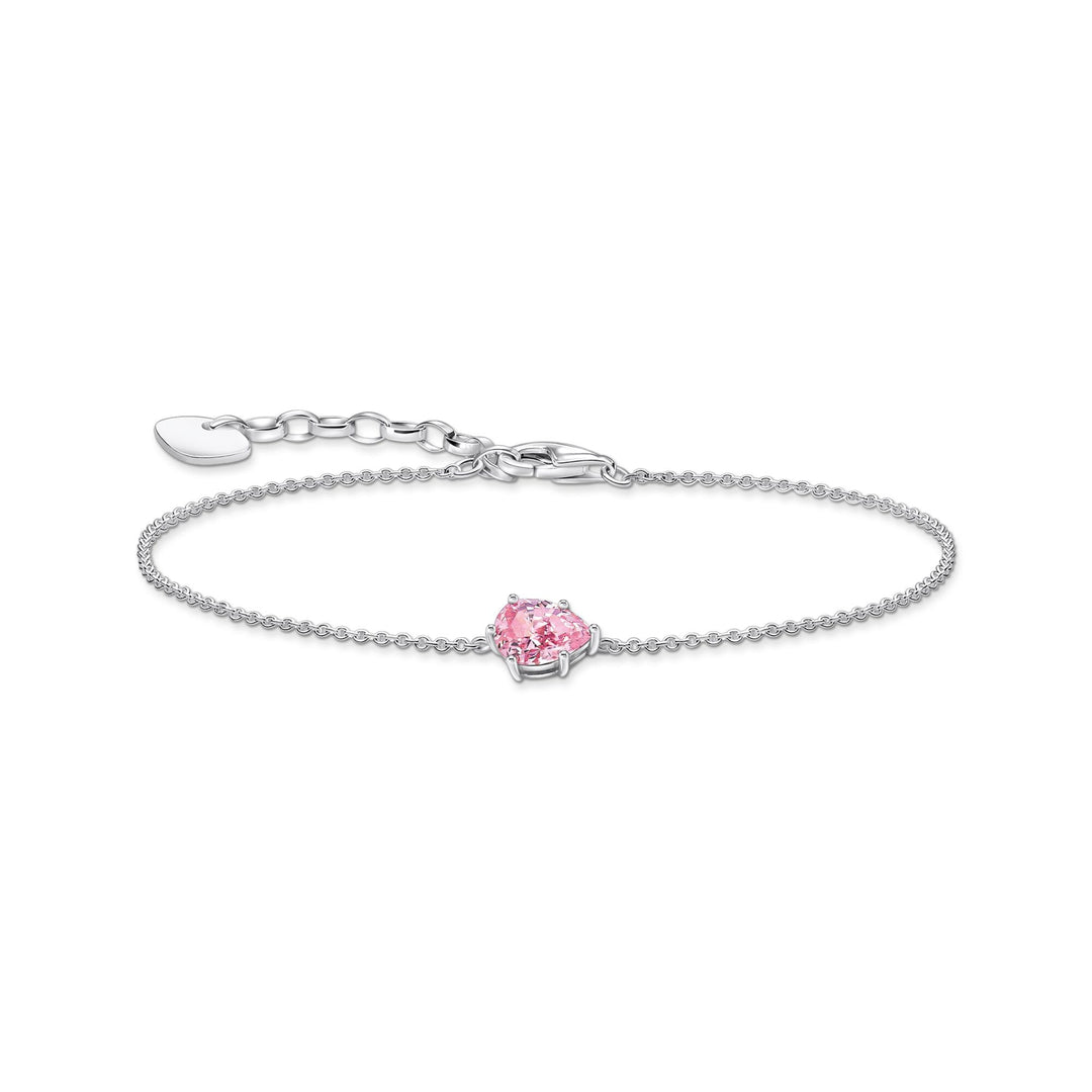 THOMAS SABO Bracelet with pink drop-shaped pedant