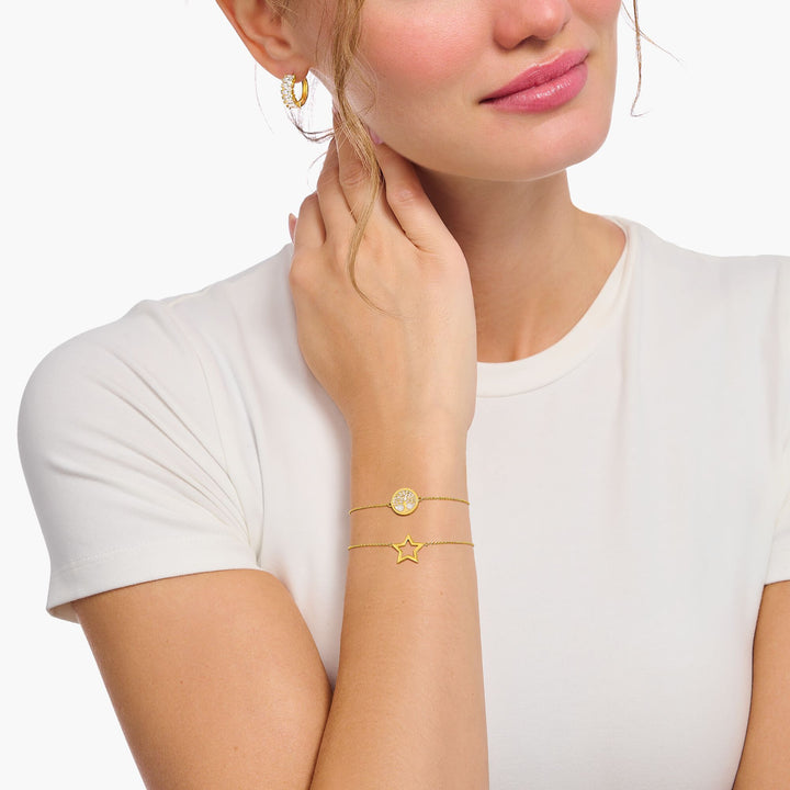 THOMAS SABO Bracelet with star pendant - gold