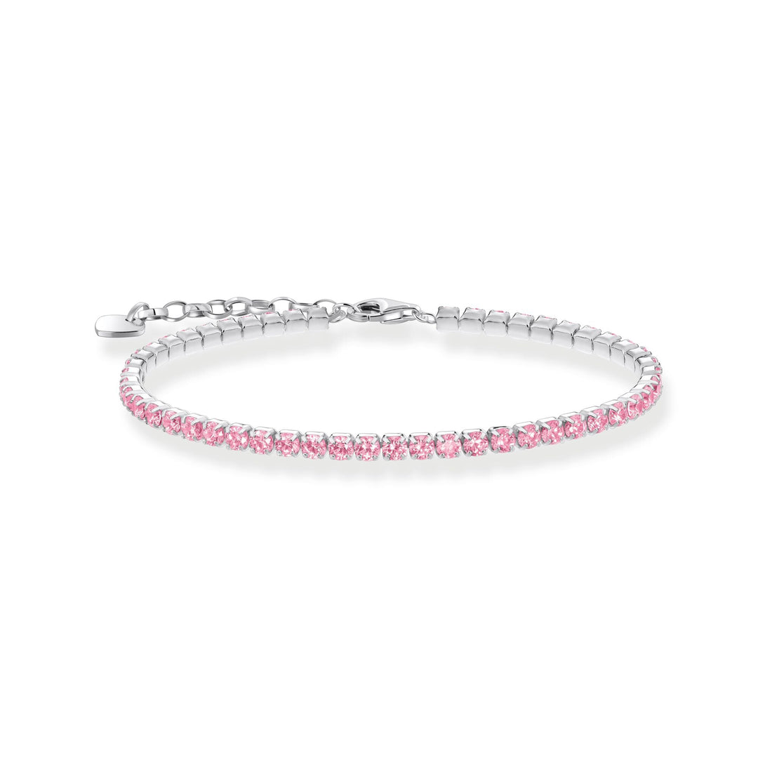 THOMAS SABO Tennis bracelet with pink zirconia