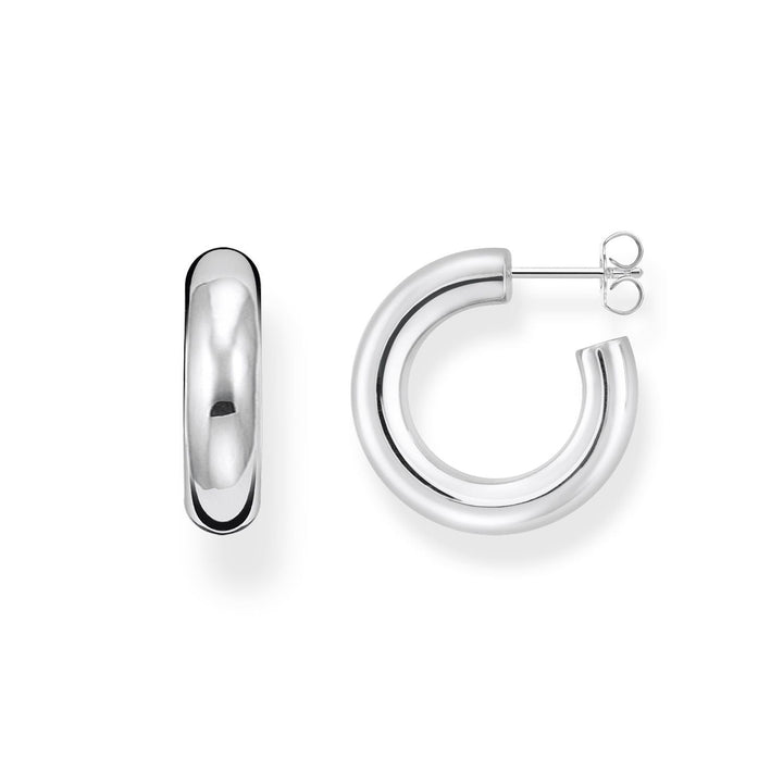 THOMAS SABO Chunky Hoop Earrings - Small Silver