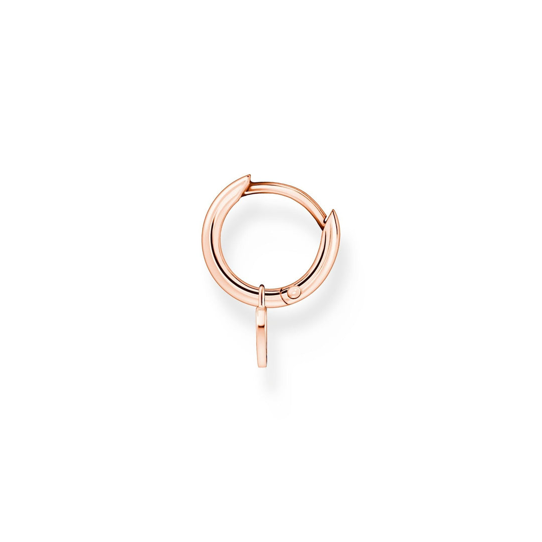 Thomas Sabo Single hoop earring with heart pendant rose gold