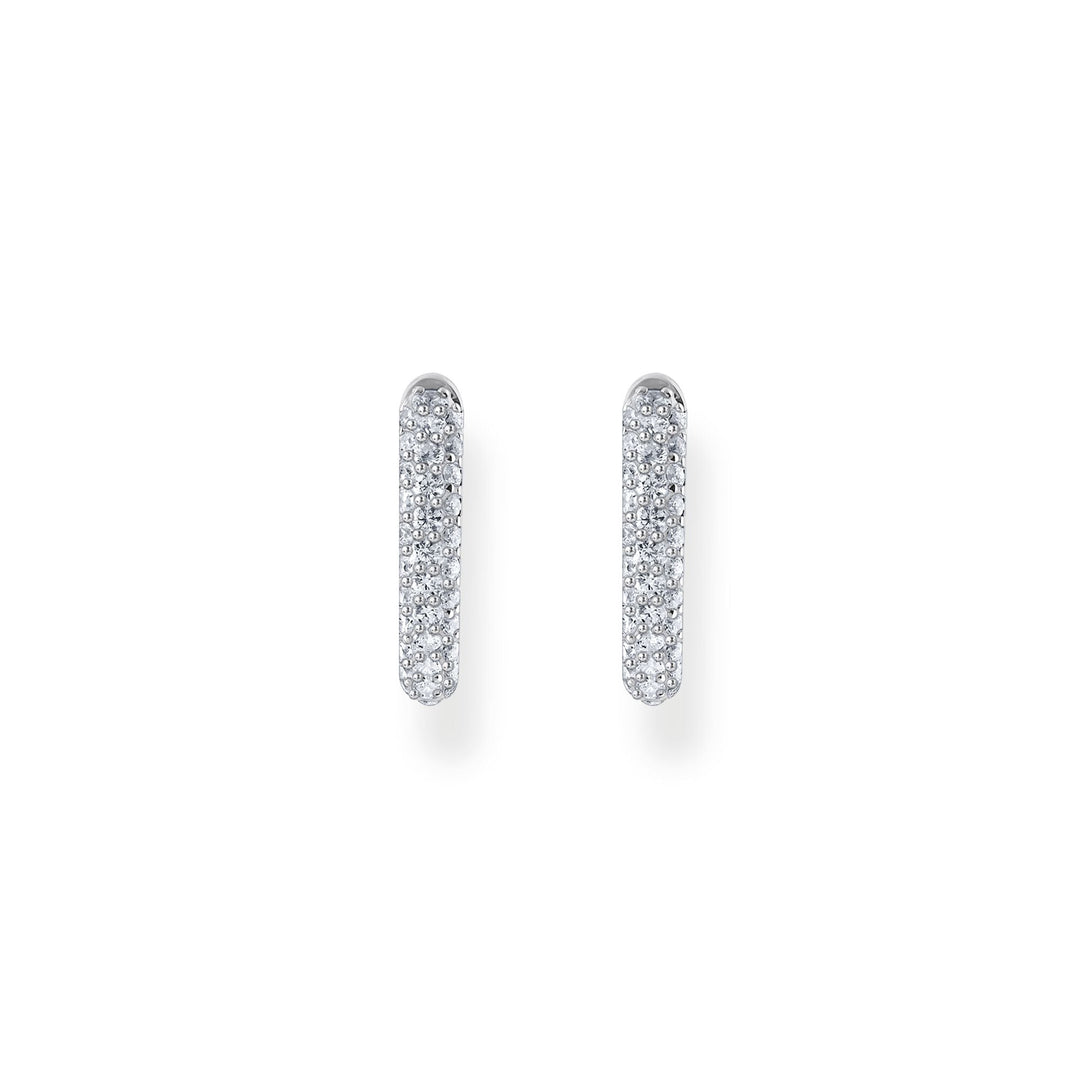 THOMAS SABO Hoop earrings with white zirconia pavÃ©