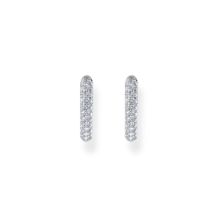 THOMAS SABO Hoop earrings with white zirconia pavÃ©