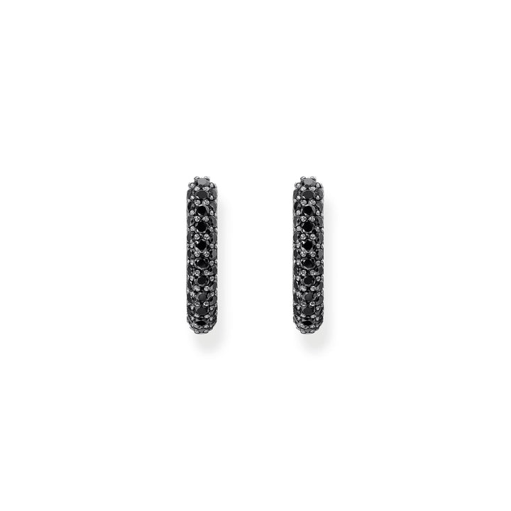 THOMAS SABO Hoop earrings with black zirconia