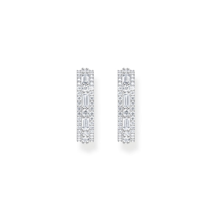 THOMAS SABO Hoop earrings with white stones