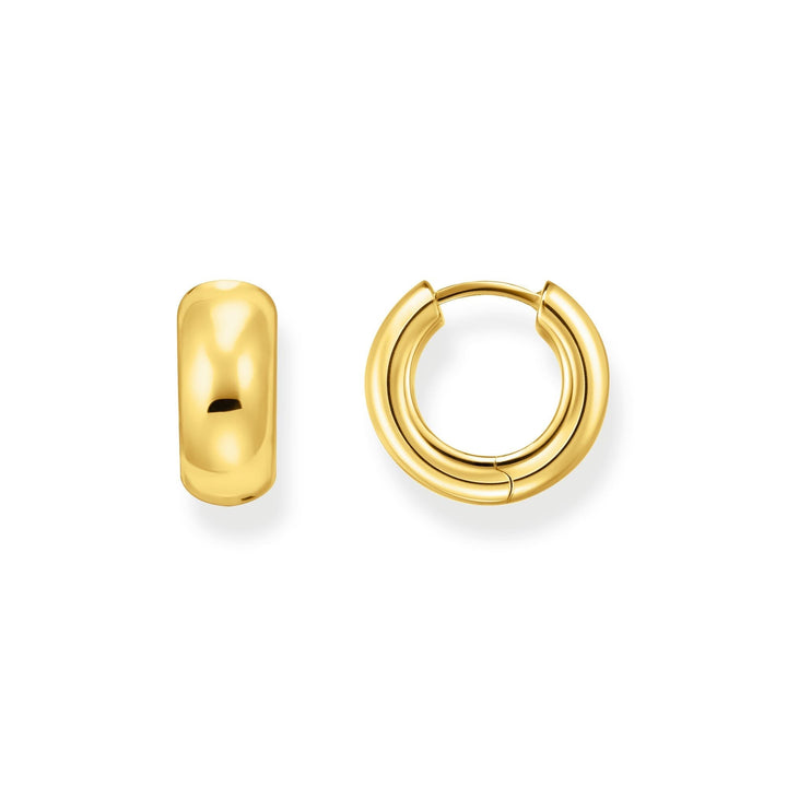 THOMAS SABO Hoop earrings in chunky design mini gold