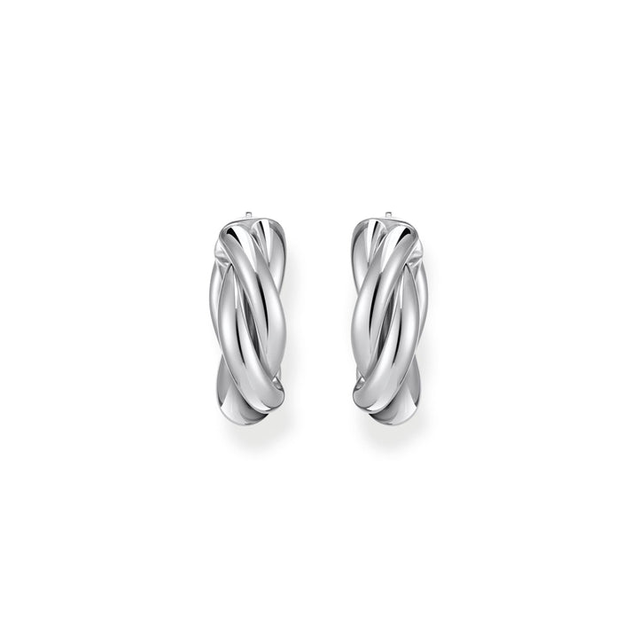 THOMAS SABO Hoop earrings in intertwined design silver