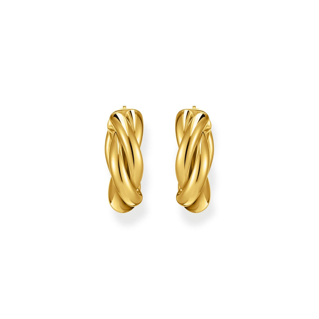 THOMAS SABO Hoop earrings in intertwined design gold