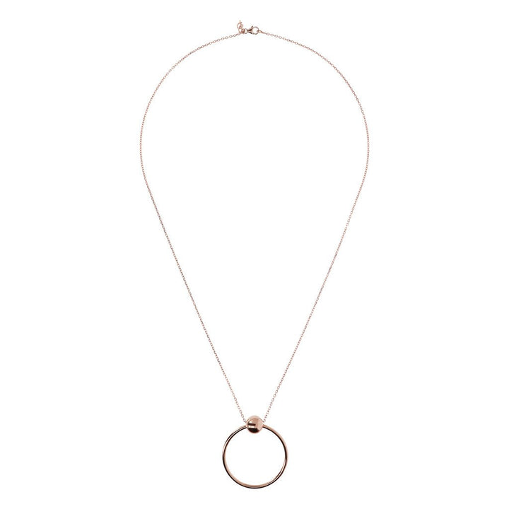 Bronzallure Circle Necklace with Ball Golden Ros&egrave;