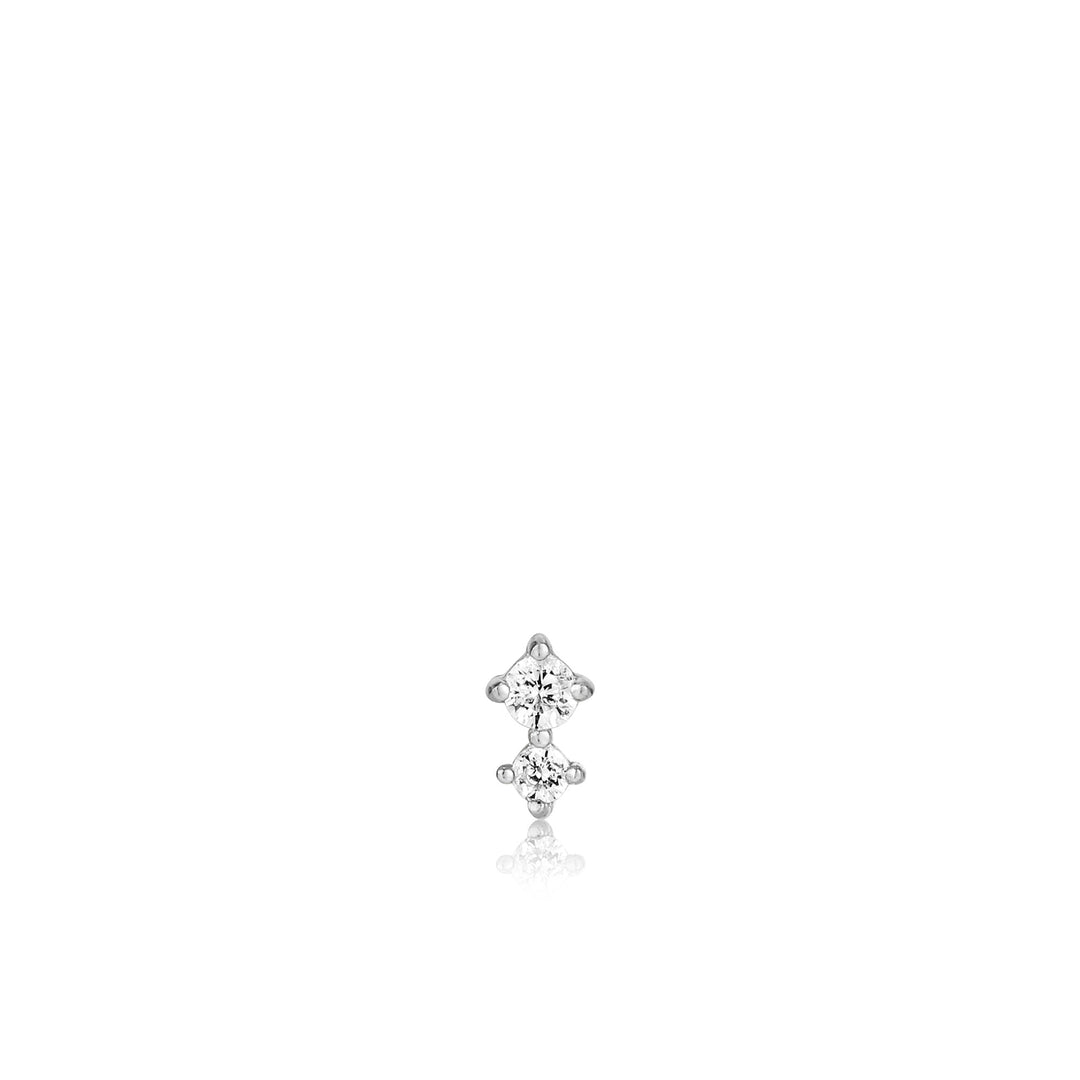 Ania Haie Silver Double Sparkle Barbell Single Earring