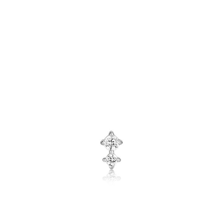 Ania Haie Silver Double Sparkle Barbell Single Earring