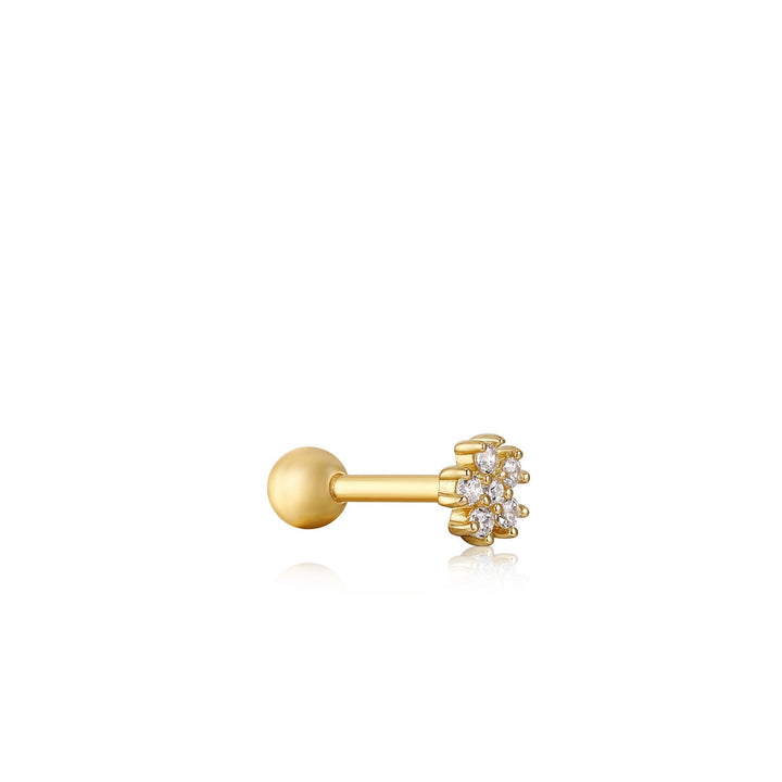 Ania Haie Gold Sparkle Flower Barbell Single Earring