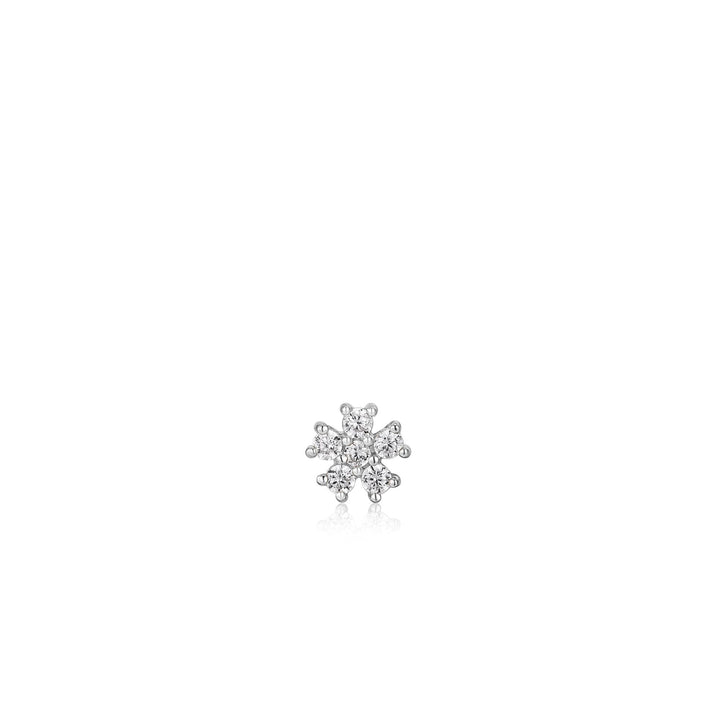 Ania Haie Silver Sparkle Flower Barbell Single Earring