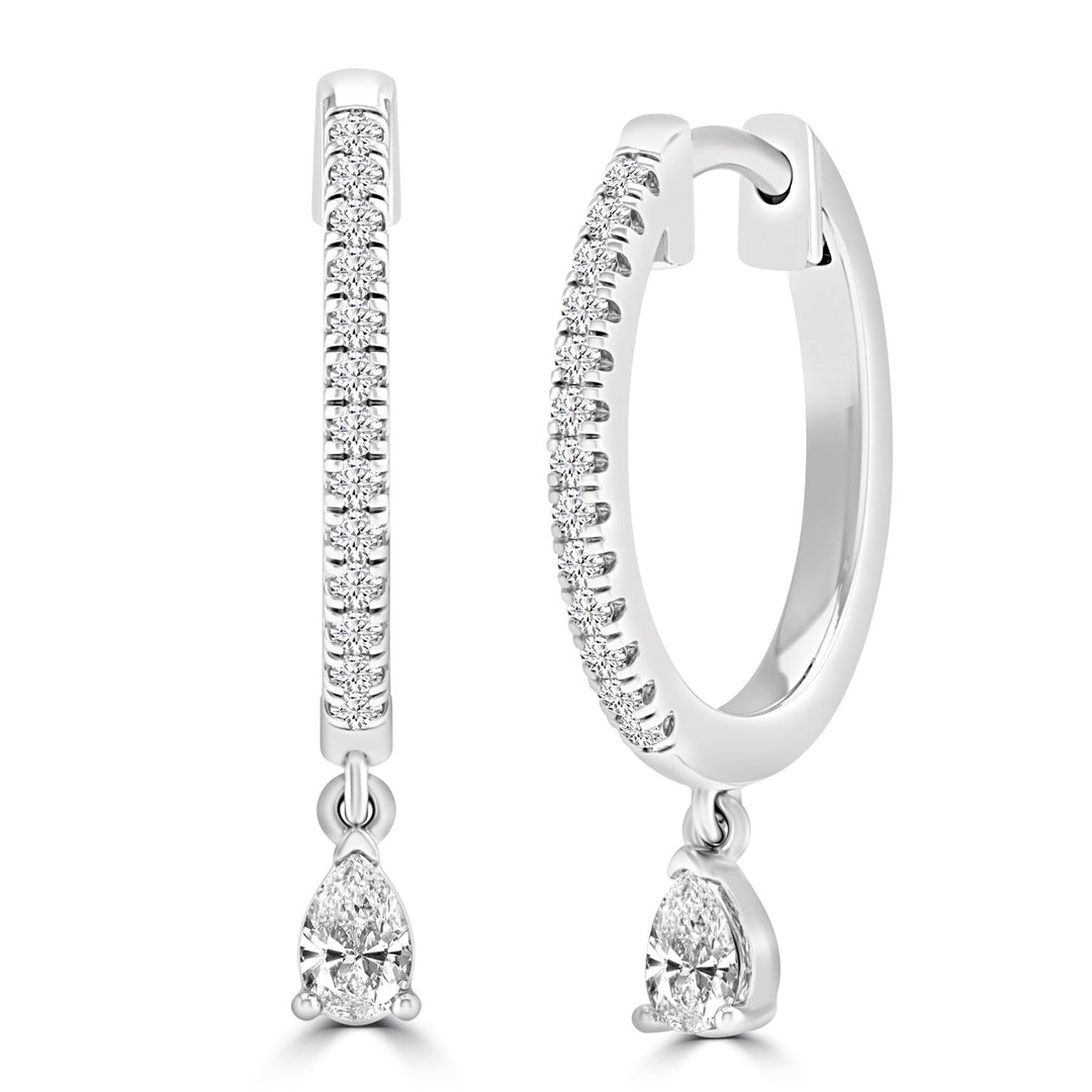 0.33ct HI I1 Diamond Earrings in 9K White Gold