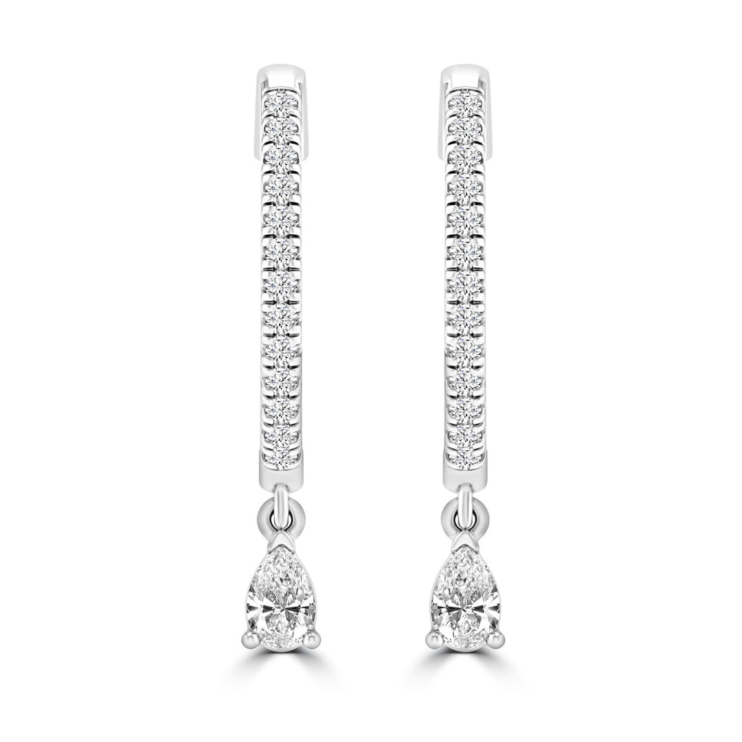 0.33ct HI I1 Diamond Earrings in 9K White Gold