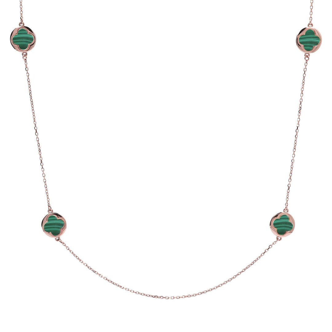 Bronzallure Small Four-Leaf Clover Long Necklace