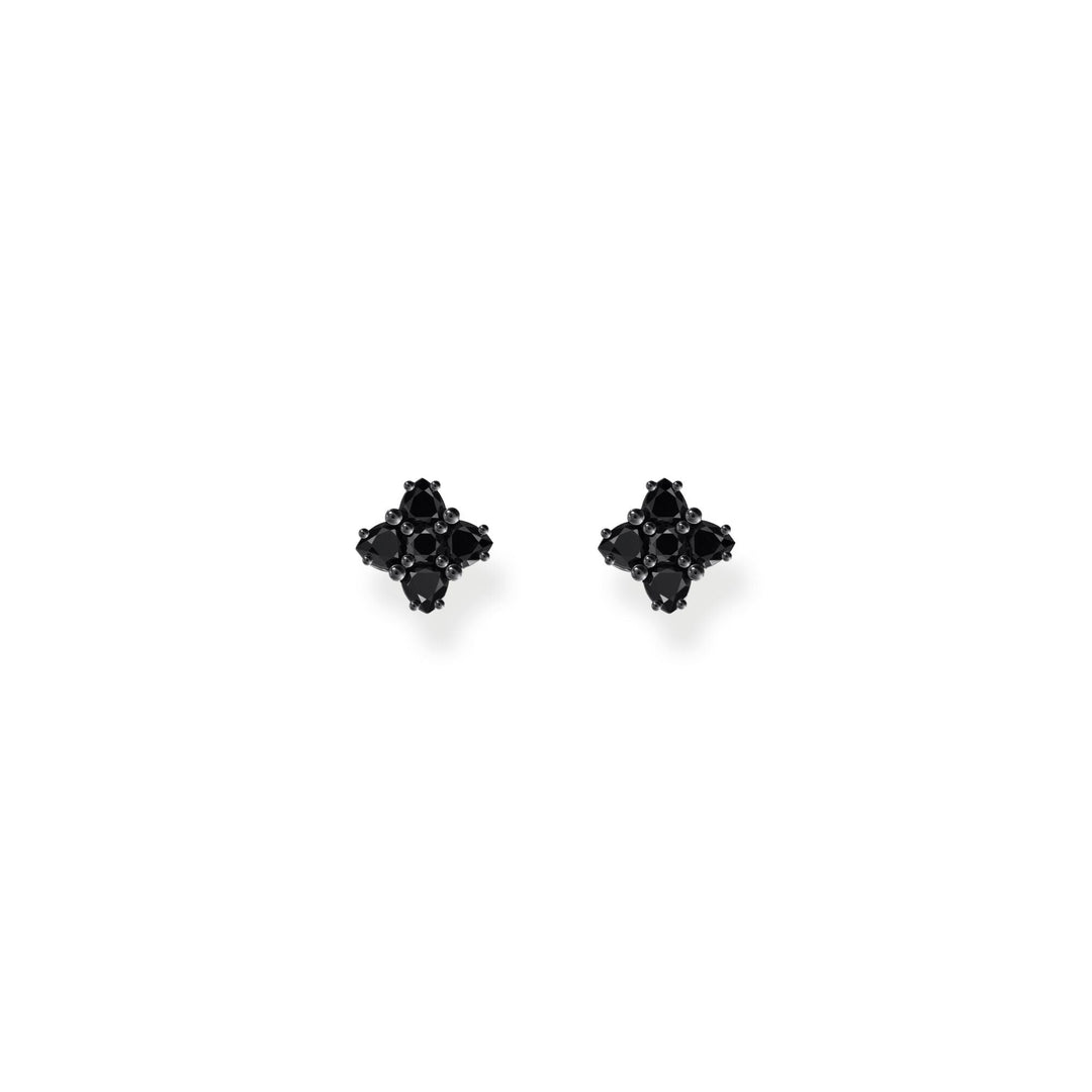 THOMAS SABO Blackened small ear studs with black zirconia