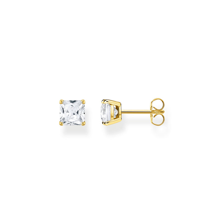 THOMAS SABO Ear studs white stone gold