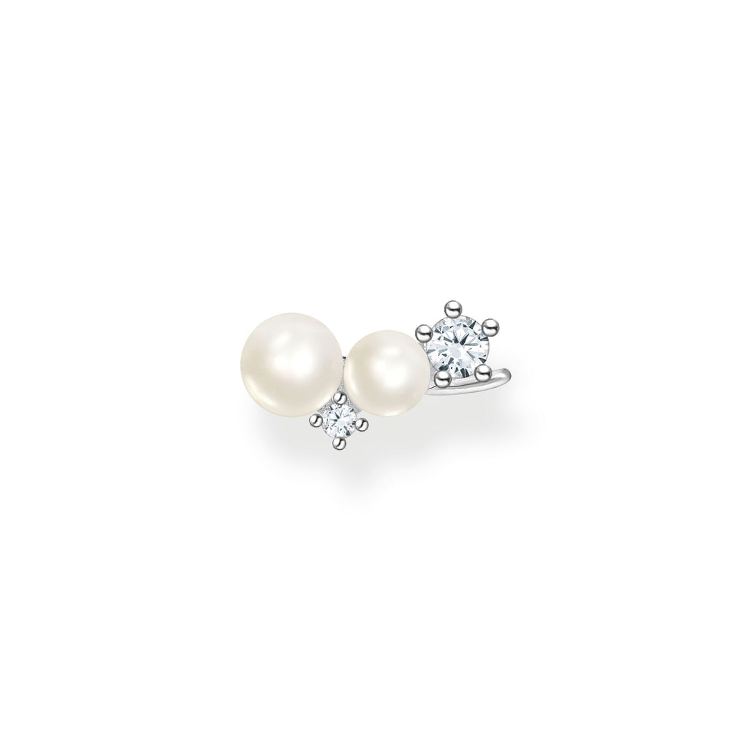 Thomas Sabo Ear studs pearls and white stones silver