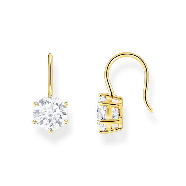 THOMAS SABO Earrings with white zirconia - gold