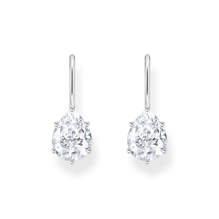 THOMAS SABO Earrings with white drop-shaped zirconia - silver