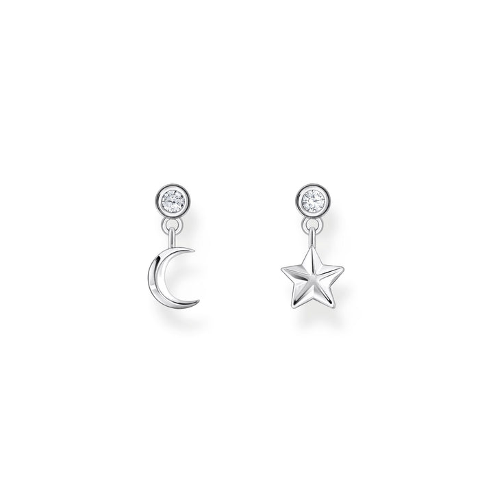 THOMAS SABO Ear Studs with sun and moon - silver