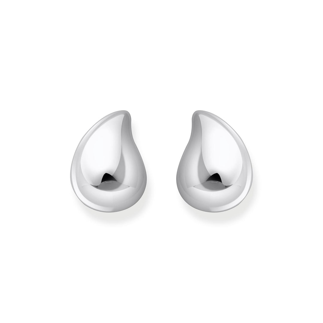 THOMAS SABO Organic drop-shaped ear studs silver