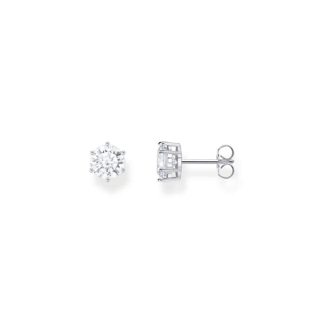 THOMAS SABO Ear studs with big, white zirconia