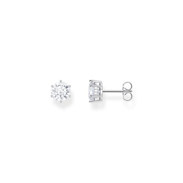 THOMAS SABO Ear studs with big, white zirconia