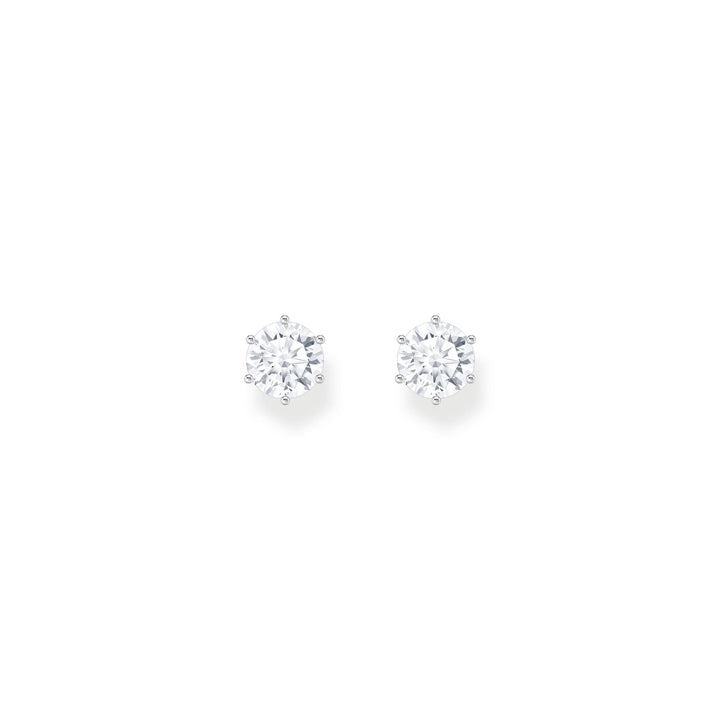 THOMAS SABO Ear studs with big, white zirconia