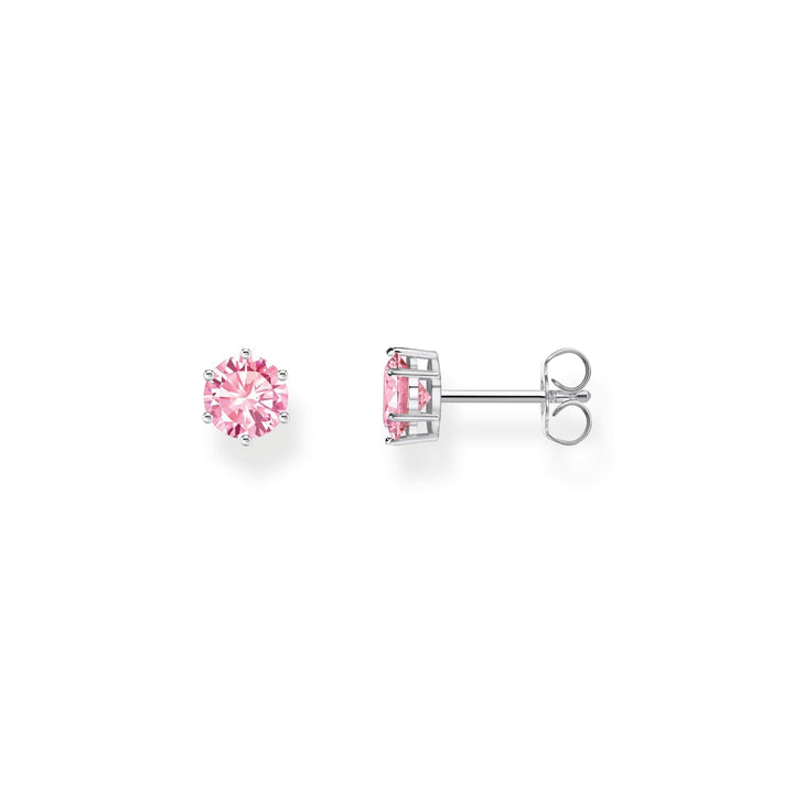 THOMAS SABO Ear studs with pink zirconia in brilliant cut